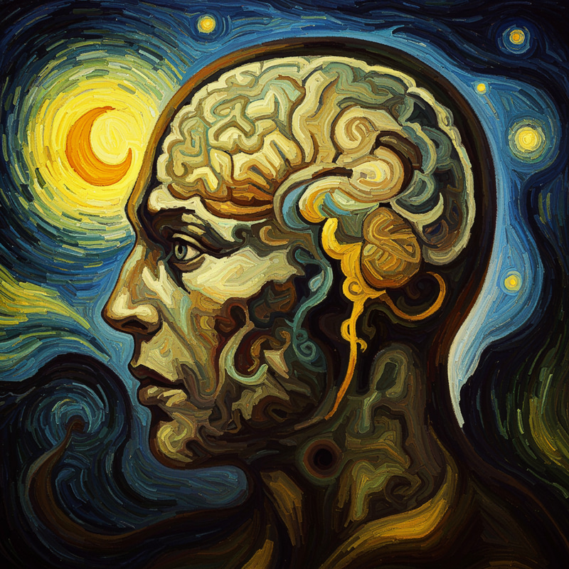 Psychology in Van Gogh Style Art Psychology in Van Gogh Style Art