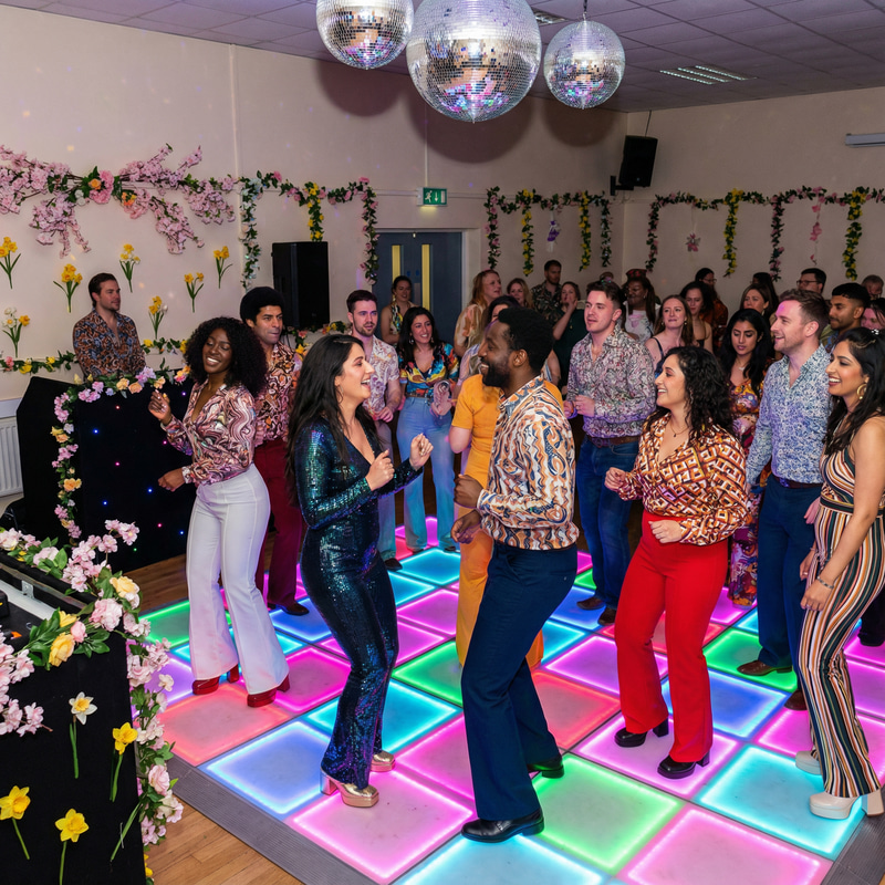 Vibrant Disco Spring Dance Party Celebration Vibrant Disco Spring Dance Party Celebration
