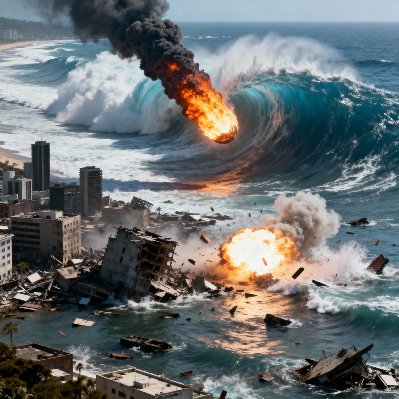 Meteor Strike: Tidal Wave Devastates City