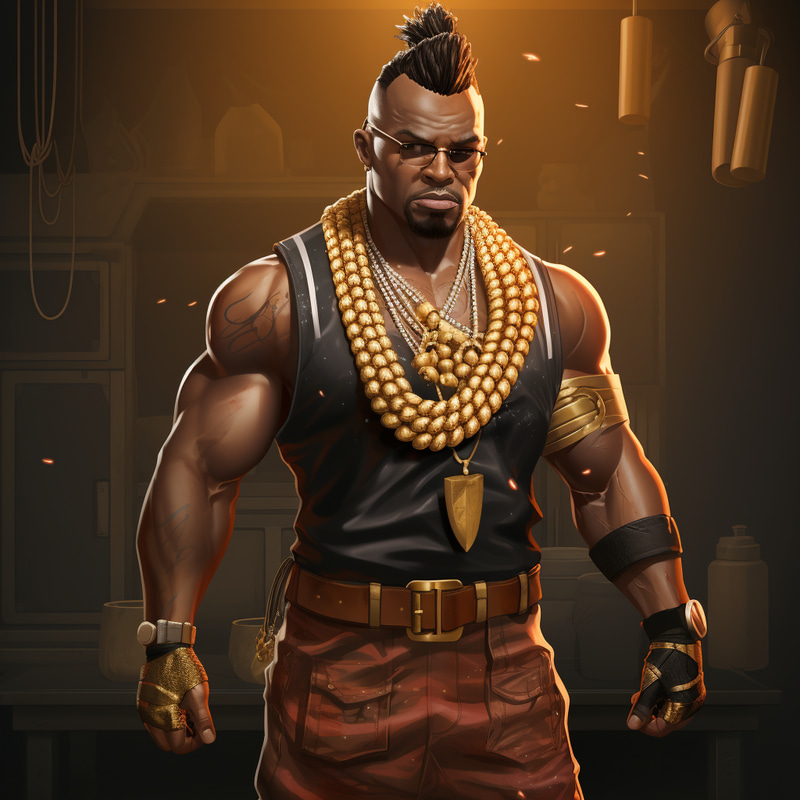 3D Render: Muscular Chef with Mohawk Inspiration 3D Render: Muscular Chef with Mohawk Inspiration