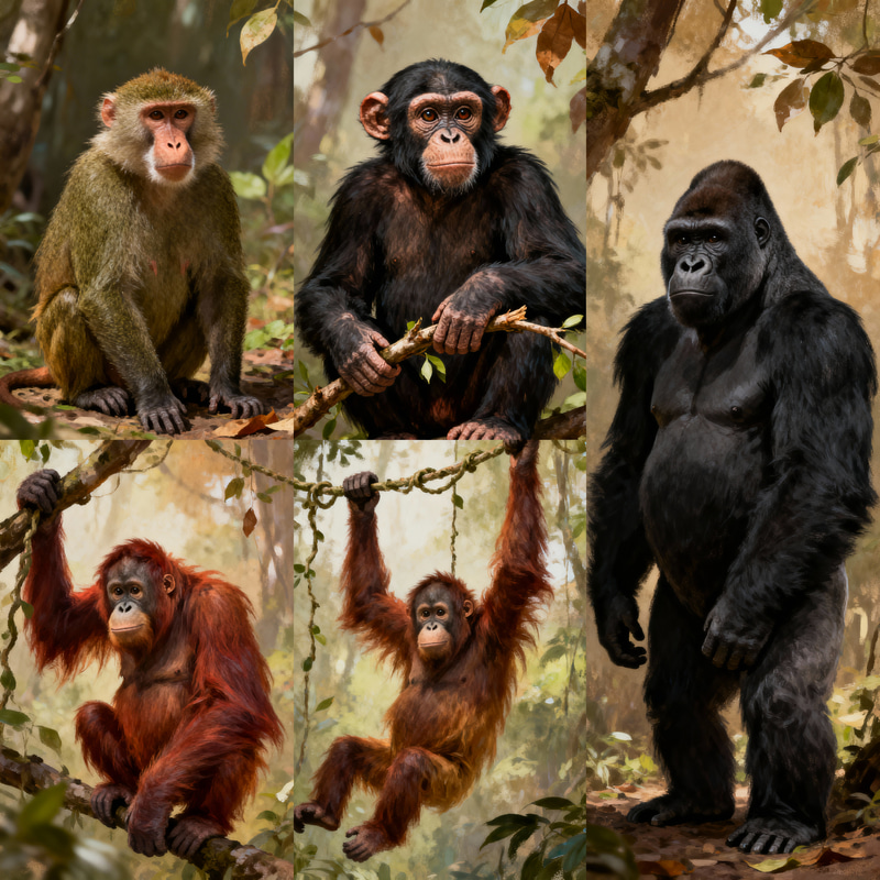 Explore Baboons, Chimps, Orangutans, and Gorillas Explore Baboons, Chimps, Orangutans, and Gorillas