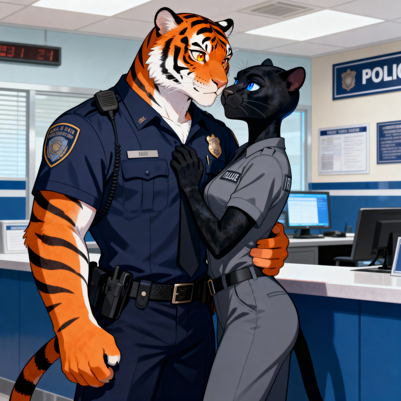 Bengal Tiger & Black Panther Fursona Love Story Bengal Tiger & Black Panther Fursona Love Story