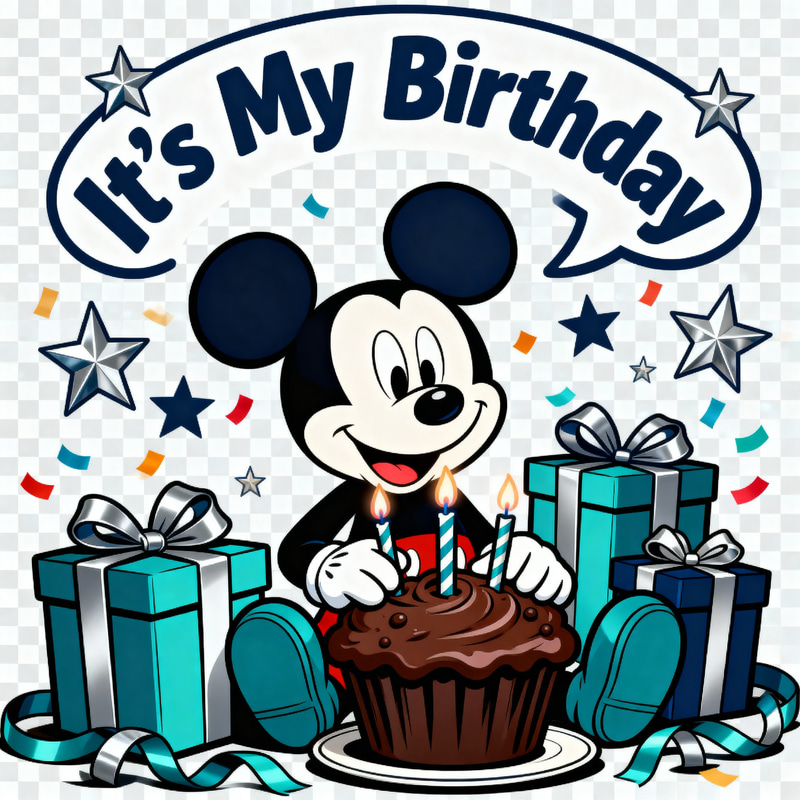 Cute Retro Mickey Mouse Birthday Design for T-Shirts Cute Retro Mickey Mouse Birthday Design for T-Shirts