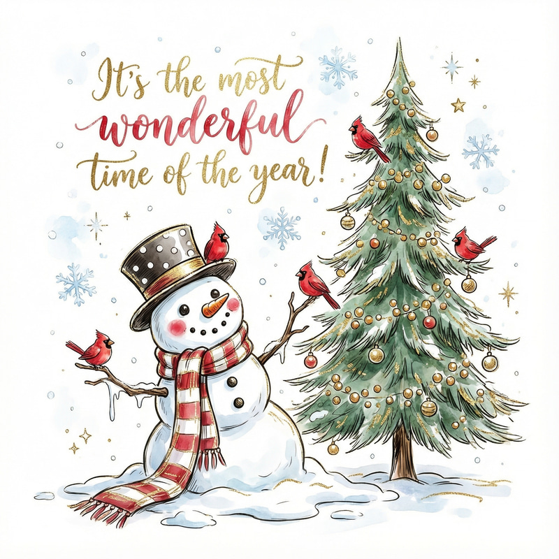 Adorable Melted Snowman Watercolor Christmas Art Adorable Melted Snowman Watercolor Christmas Art