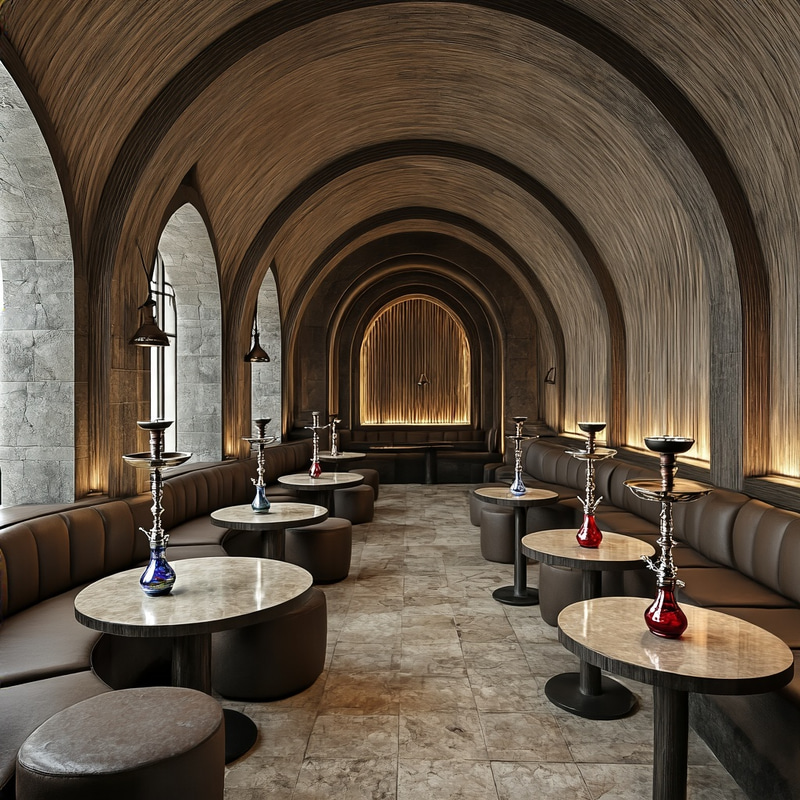 Luxurious Hookah Lounge with Central Asian Inspiration