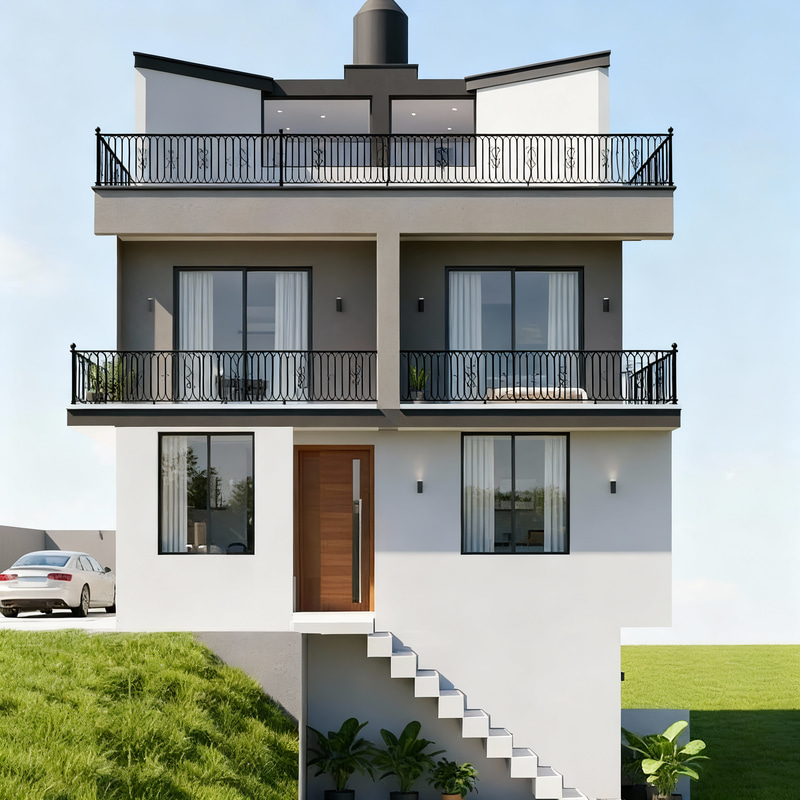 Iron Balcony and Stair Railings Installation Iron Balcony and Stair Railings Installation