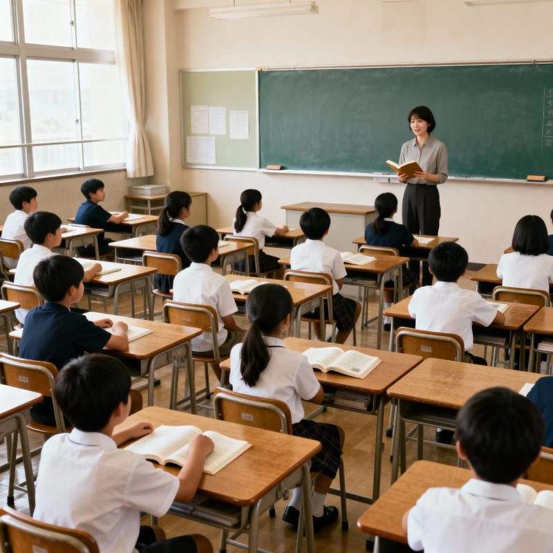 Traditional Classroom with Students and Teacher
