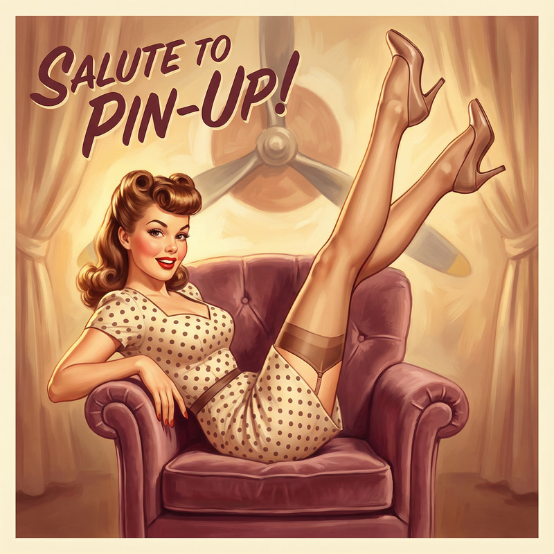 Glamorous 1940s Pin-Up Art Inspired by Gil Elvgren