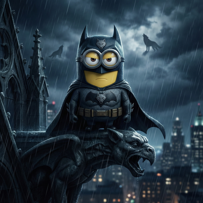Minion as Batman: Rainy Night Adventure Minion as Batman: Rainy Night Adventure