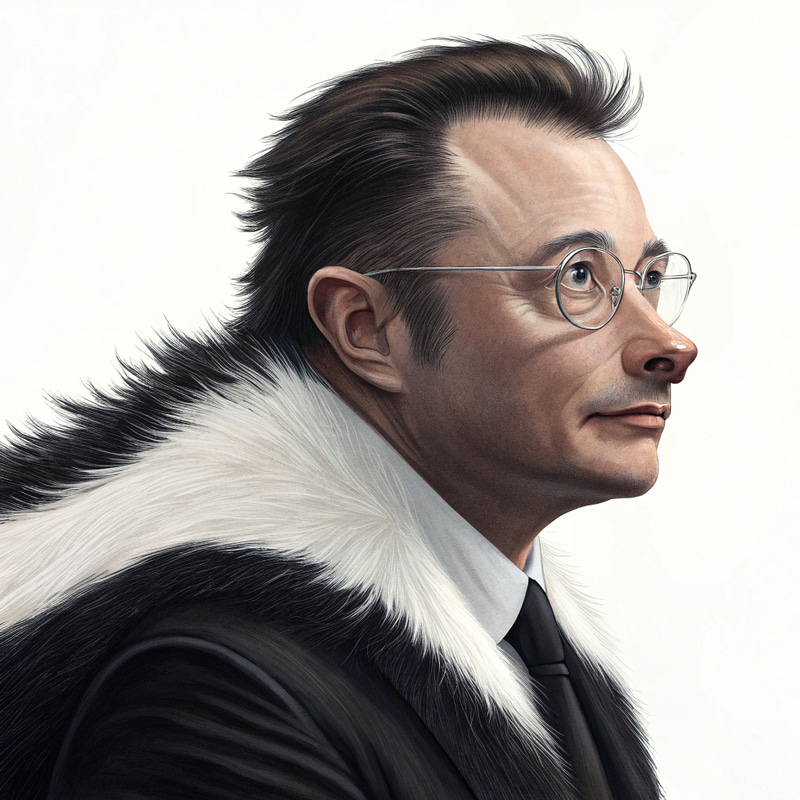 Elon Musk as a Realistic Skunk Artwork Elon Musk as a Realistic Skunk Artwork