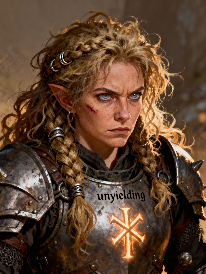 Fierce Female Dwarf Fighter Illustration Fierce Female Dwarf Fighter Illustration