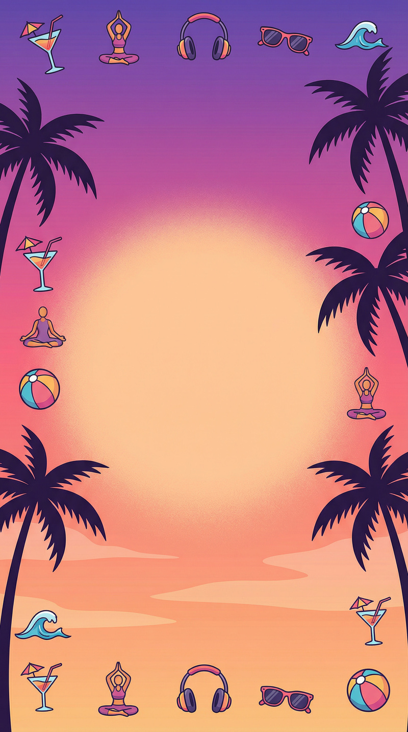 Ibiza Sunset Instagram Carousel Background