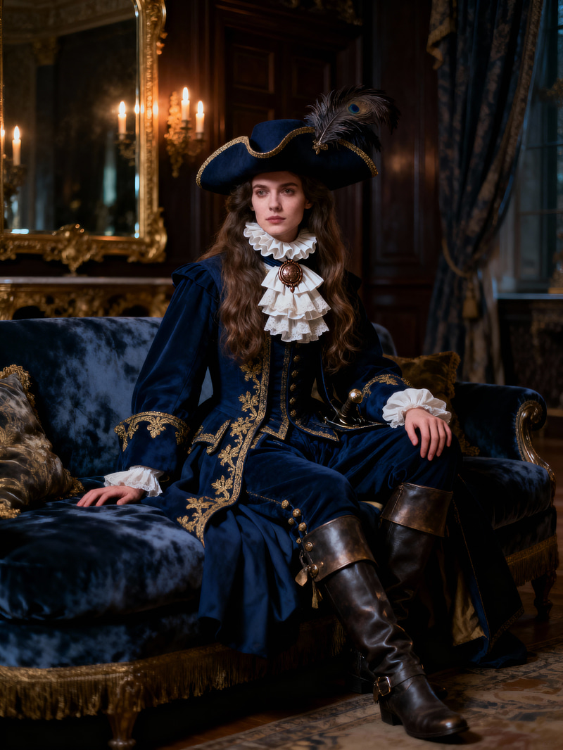 Elegant Baroque Portrait of a Mysterious Woman