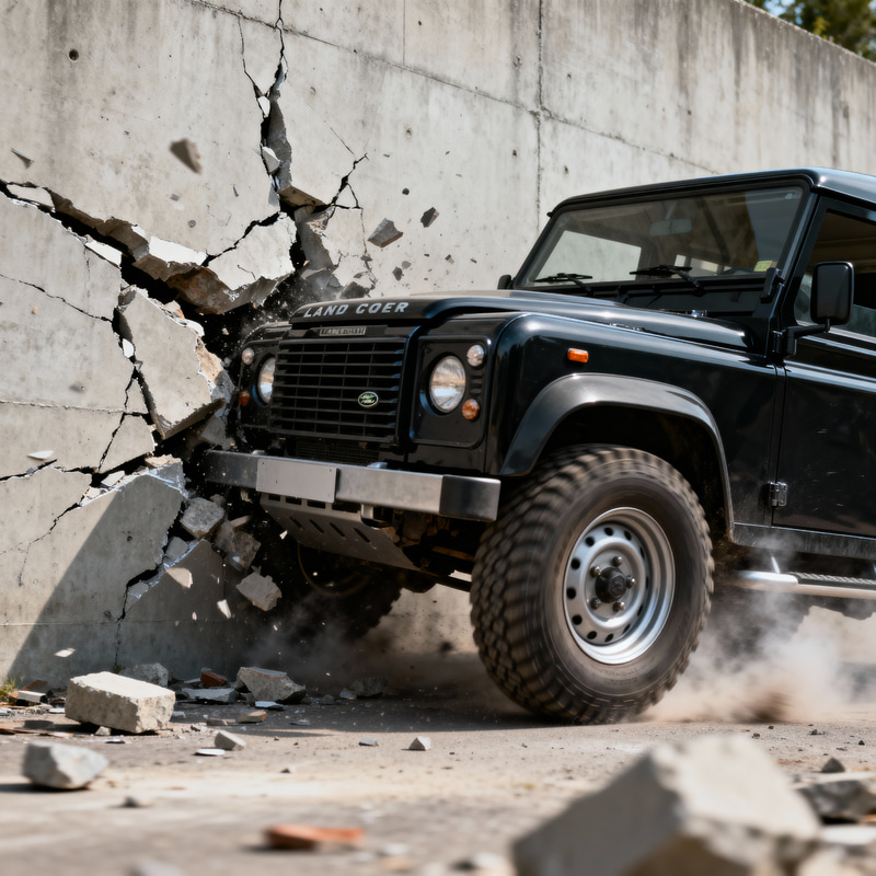 Land Rover Defender Crash Test: Unbreakable Performance Land Rover Defender Crash Test: Unbreakable Performance