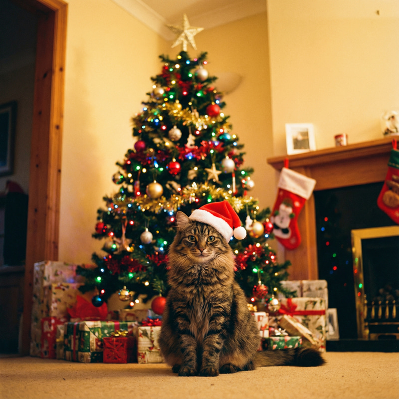 My Cat's Adorable Christmas Photo My Cat's Adorable Christmas Photo