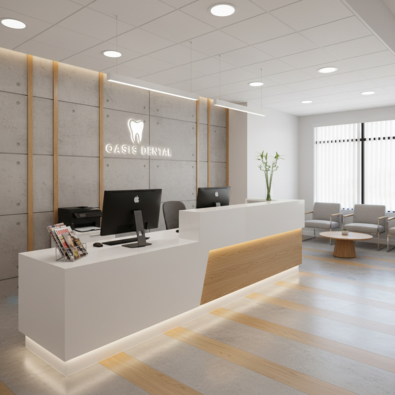 Modern Front Desk Design for Dental Offices Modern Front Desk Design for Dental Offices
