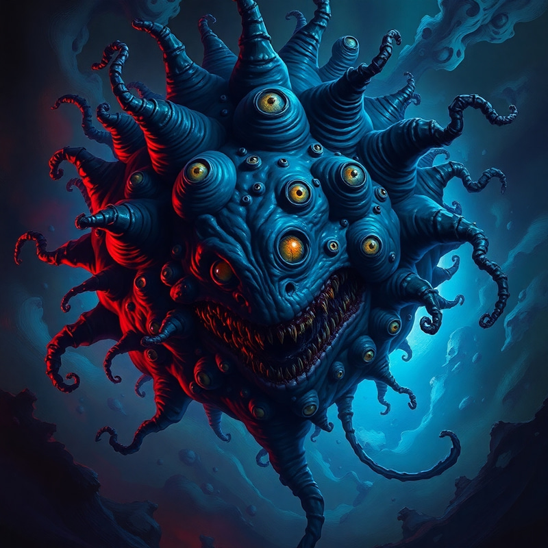 Grotesque Dark Matter Art - Surreal Horror Painting Grotesque Dark Matter Art - Surreal Horror Painting