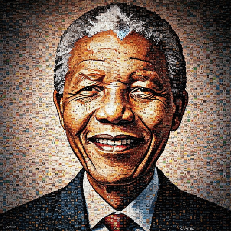 Capitec Logo Portrait of Nelson Mandela Capitec Logo Portrait of Nelson Mandela