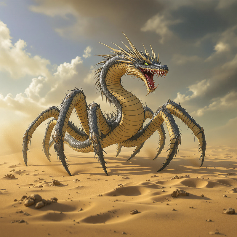 Serpentine Dragon: 8-Legged Sand Guardian Serpentine Dragon: 8-Legged Sand Guardian