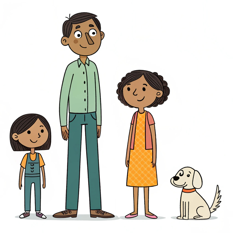 Pencil-Drawn Stick Figure Family Art Pencil-Drawn Stick Figure Family Art