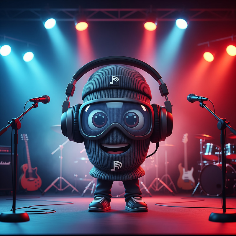 Musical Brand Mascot: The Ski Mask Icon
