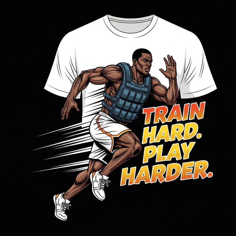 Train Hard. Play Harder. T-Shirt Design