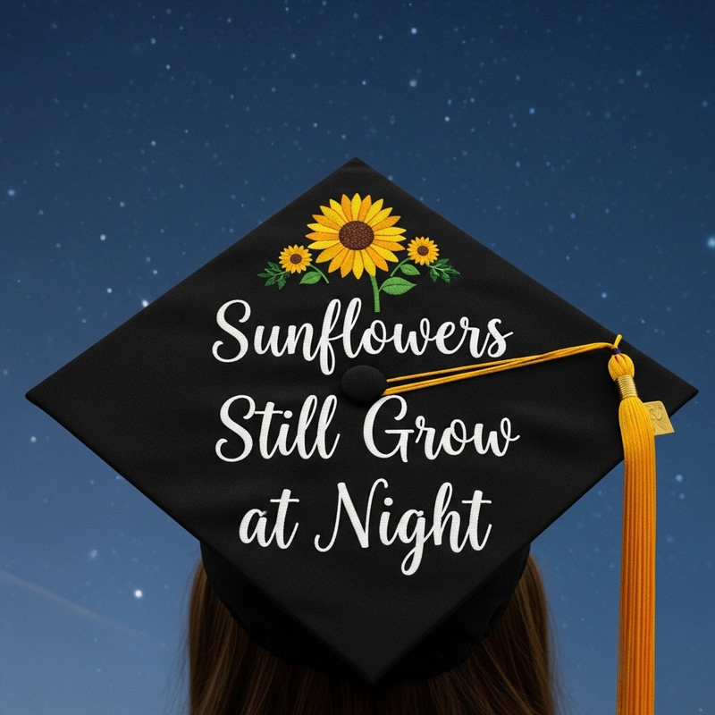 Sunflowers Still Grow at Night - Graduation Inspiration Sunflowers Still Grow at Night - Graduation Inspiration