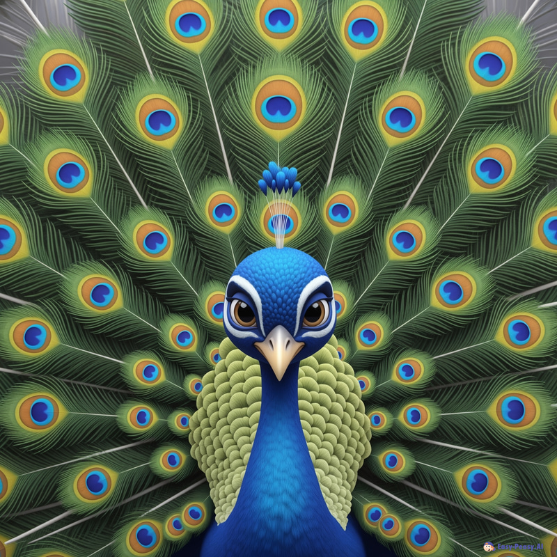 Premium 3D Peacock Mascot Image Premium 3D Peacock Mascot Image
