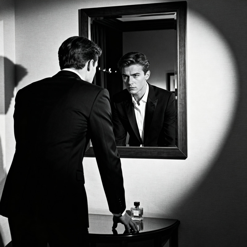 Dramatic Black and White Portrait of a Young Man Dramatic Black and White Portrait of a Young Man