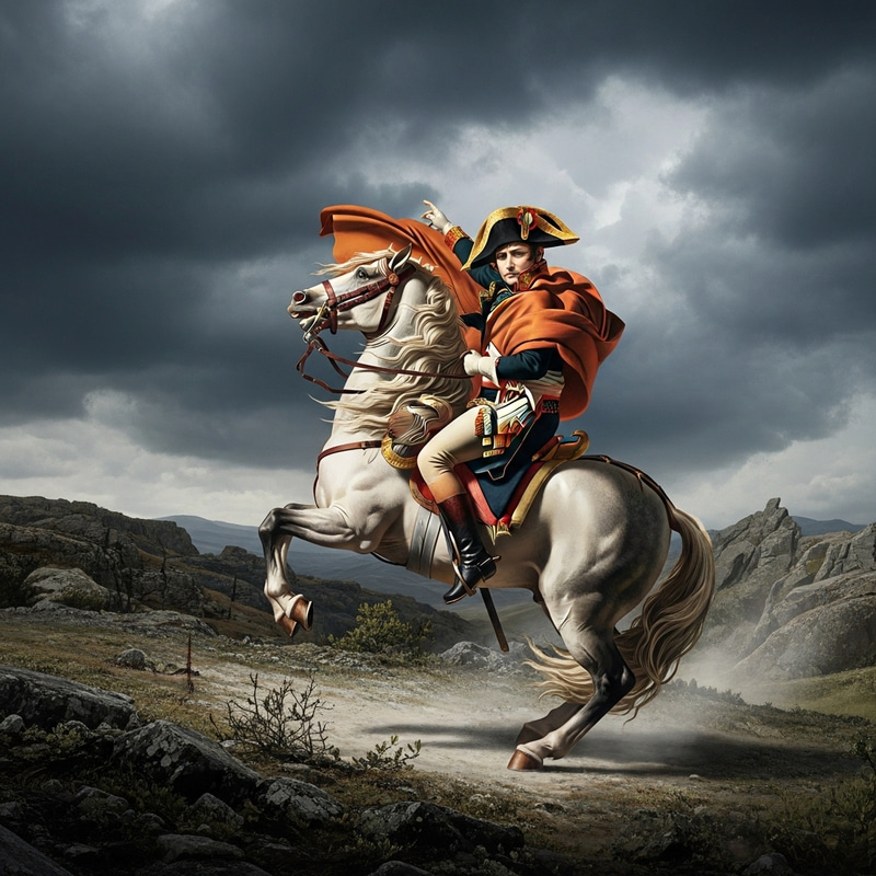Napoleon Bonaparte: Conqueror on a Majestic Steed Napoleon Bonaparte: Conqueror on a Majestic Steed