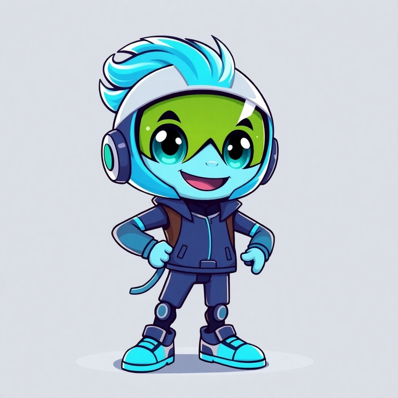 Futuristic Sporty Mascot Character Design Concept Futuristic Sporty Mascot Character Design Concept