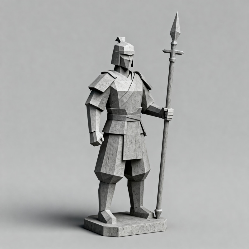Low-Poly Zol Miniature Soldier for Board Games Low-Poly Zol Miniature Soldier for Board Games
