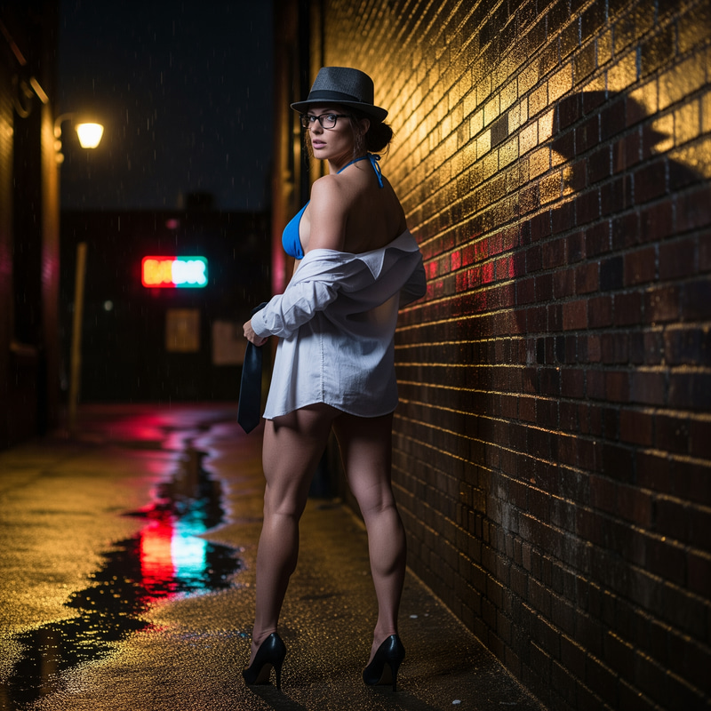 Stylish Woman in Fedoro Transforming Look Stylish Woman in Fedoro Transforming Look