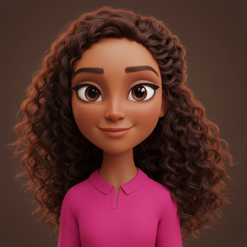 Vibrant 3D Animation of a Hispanic Girl Vibrant 3D Animation of a Hispanic Girl