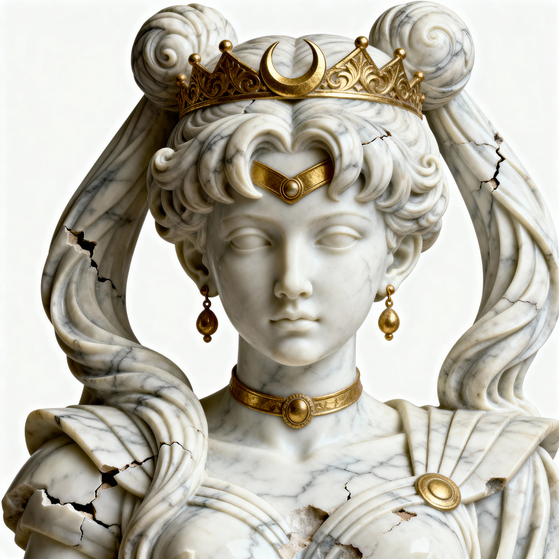 Regal Sailor Moon Marble Bust Art Regal Sailor Moon Marble Bust Art