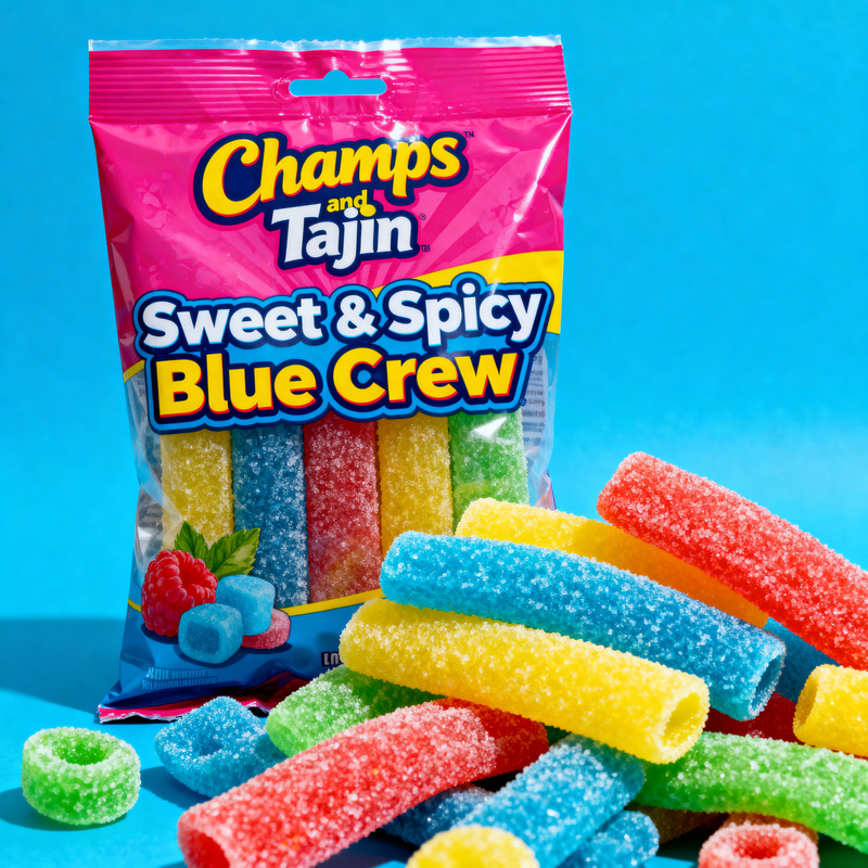 Sweet & Spicy Blue Crew Gushers - Champs & Tajin Sweet & Spicy Blue Crew Gushers - Champs & Tajin