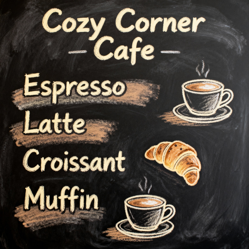 Charming Hand-Drawn Cafe Menu Design Charming Hand-Drawn Cafe Menu Design