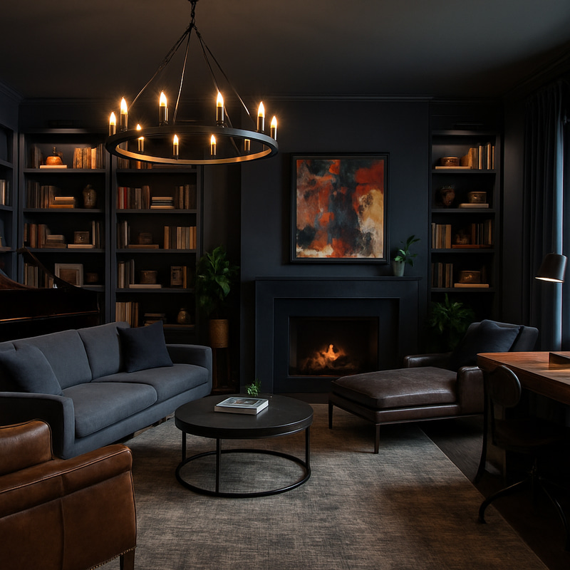 Elegant Office Library Relaxation Room Design