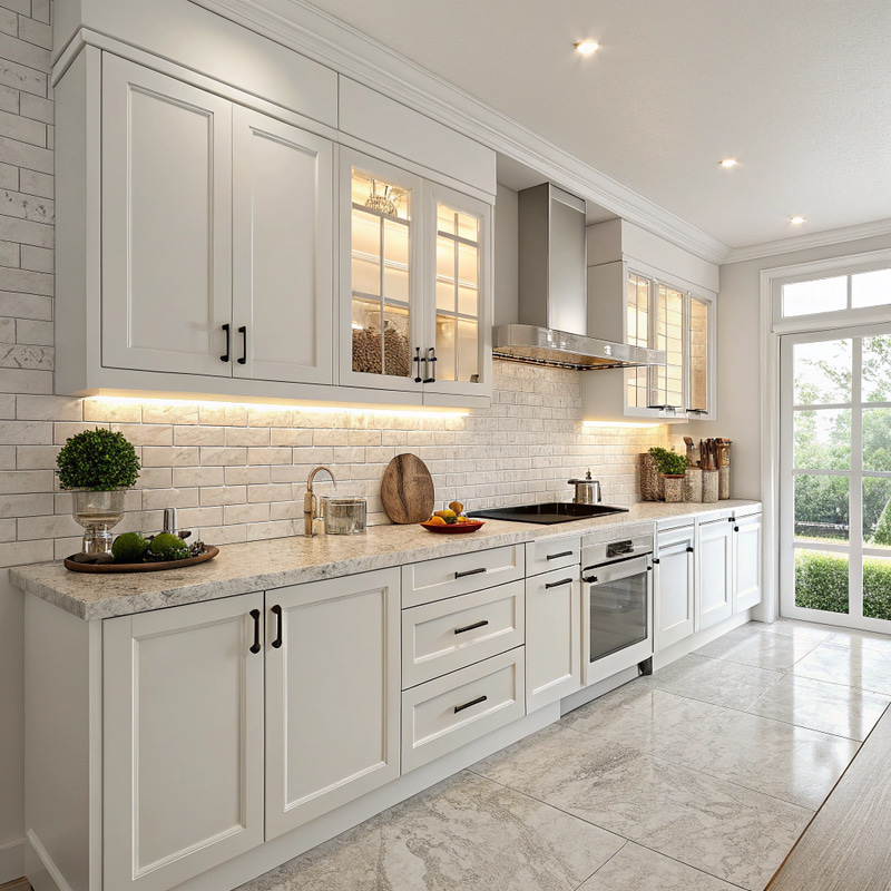 Modern Kitchen Design with White Cabinets Modern Kitchen Design with White Cabinets