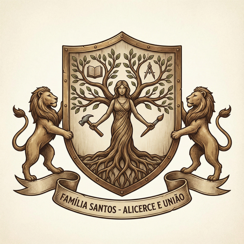 Santos Family Crest Logo Design Santos Family Crest Logo Design