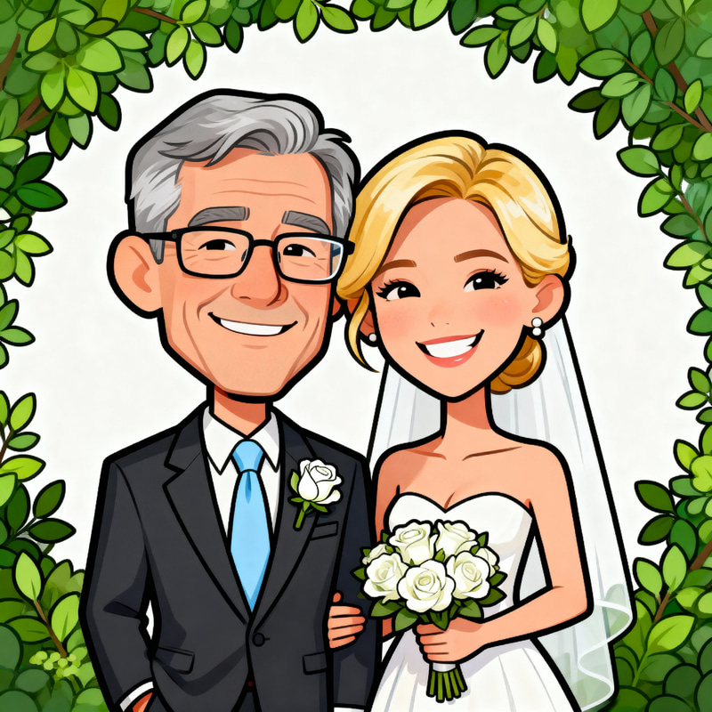 Cartoon Wedding Couple: Fun Caricature Art Cartoon Wedding Couple: Fun Caricature Art