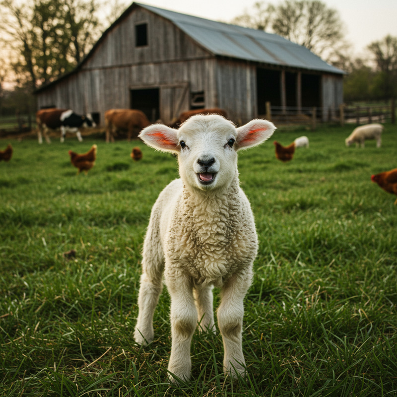 Adorable Baby Sheep on the Farm Adorable Baby Sheep on the Farm