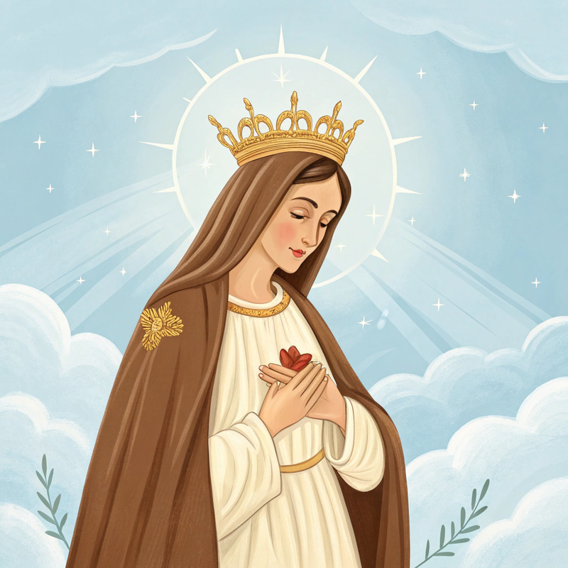 Serene Virgin Mary (Our Lady of Carmen) Artwork