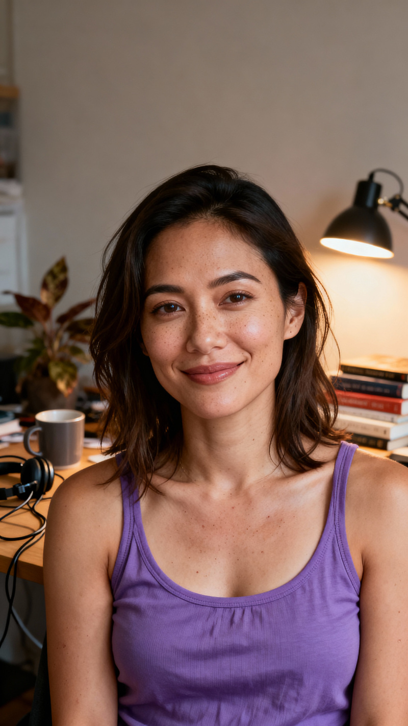 Charming Portrait of a Mixed American/Asian Woman Charming Portrait of a Mixed American/Asian Woman