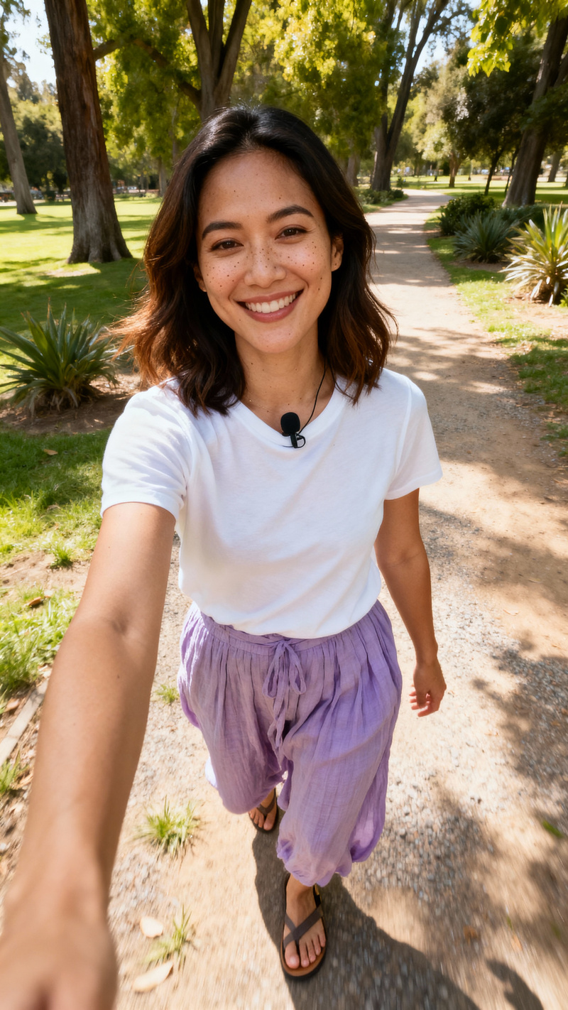 Joyful Outdoor Lifestyle: Mixed Heritage Woman Smiling Joyful Outdoor Lifestyle: Mixed Heritage Woman Smiling