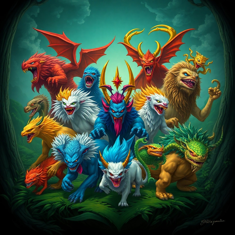 Filipino Mythical Creatures Poster - 14 Unique Characters Filipino Mythical Creatures Poster - 14 Unique Characters