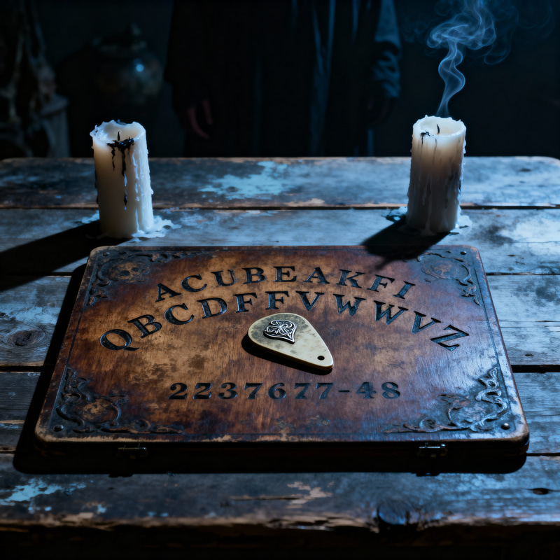 Mysterious Antique Ouija Board Photography