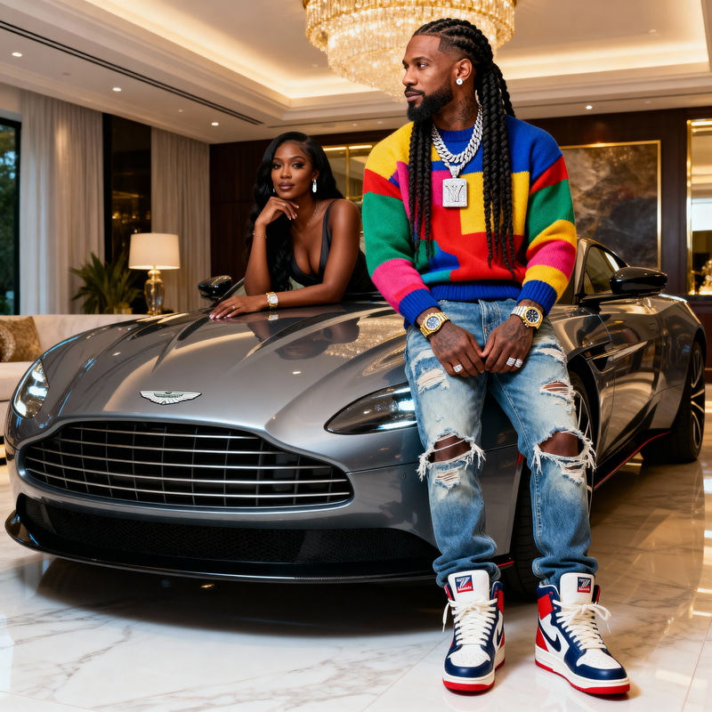 Modern Hip Hop Elegance: Power Couple in Style