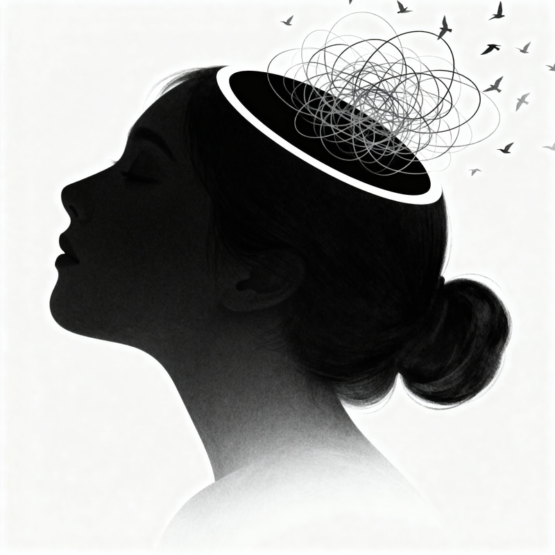 Elegant Minimalist Illustration of a Woman's Silhouette Elegant Minimalist Illustration of a Woman's Silhouette