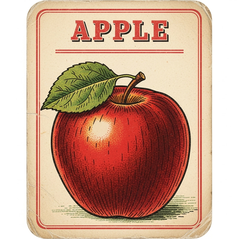 Kaufman Card for the Word Apple Kaufman Card for the Word Apple